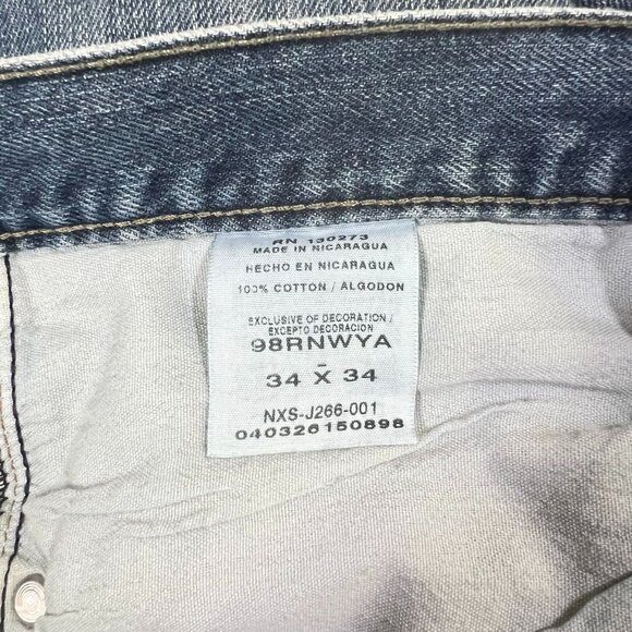 Wrangler Relaxed Boot Jeans - Men's Size 34 X 34 98RNWYA Made in Nicaragua - Picture 5 of 10